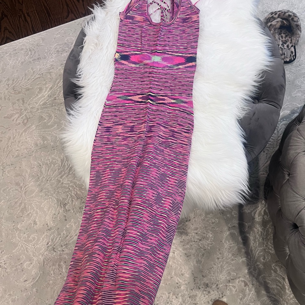 Vibrant Pink midi Dress